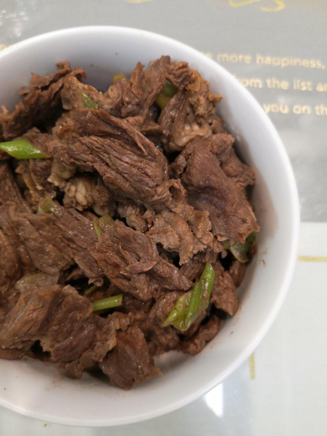 孜然大葱炒牛肉