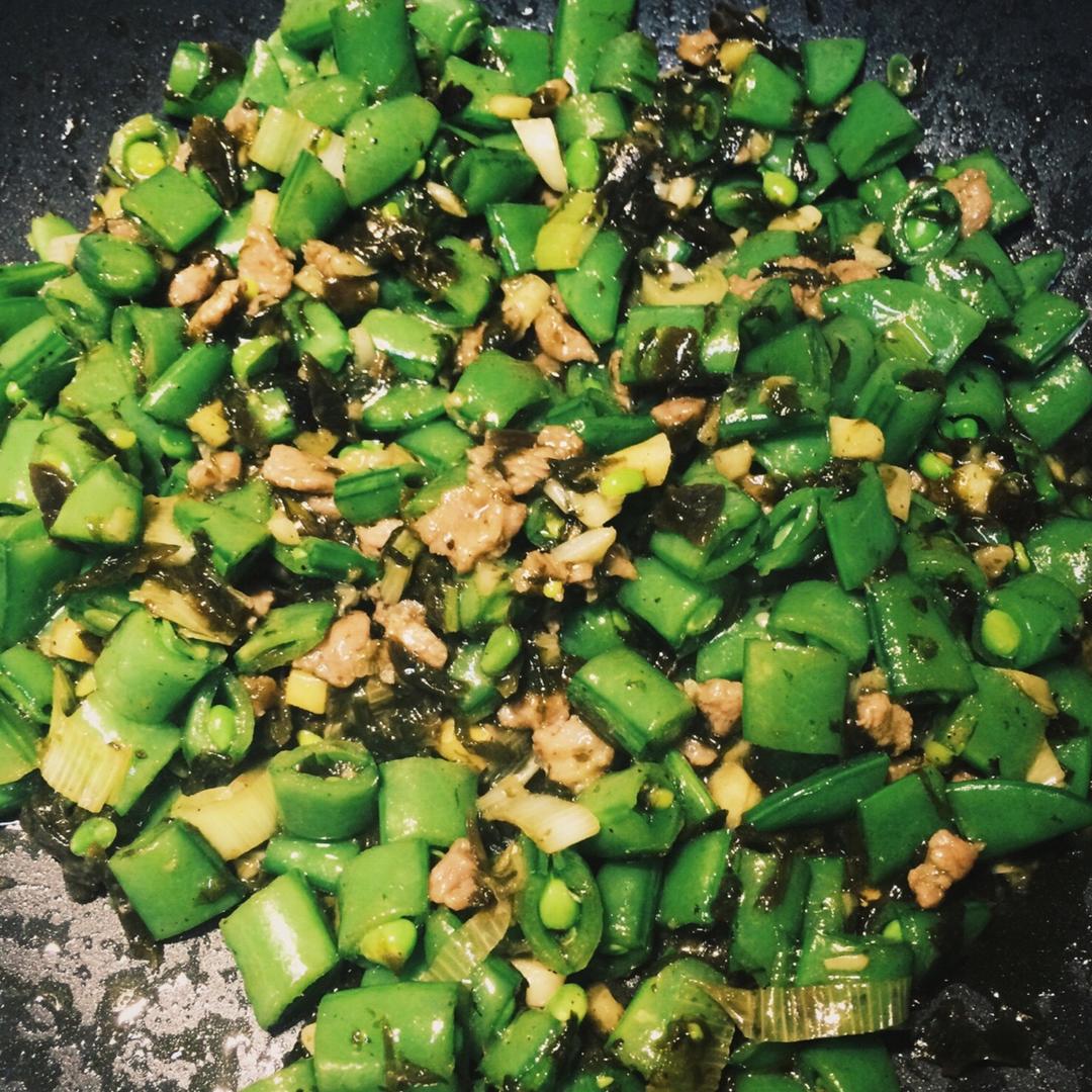 干煸榄菜肉末豆角