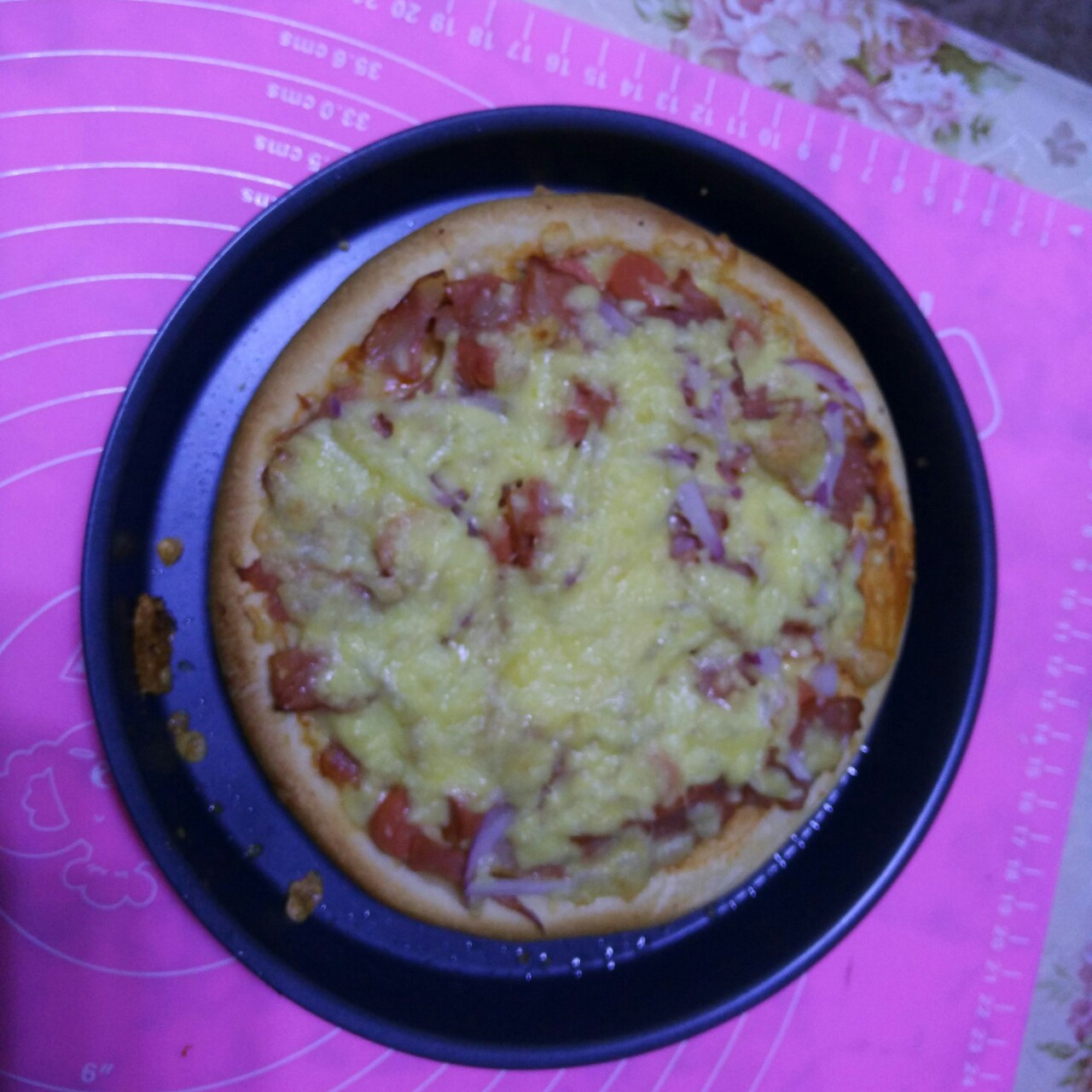 芝士培根火腿披萨Pizza