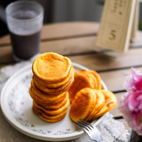 0糖南瓜芝心华夫饼，酵母免揉版