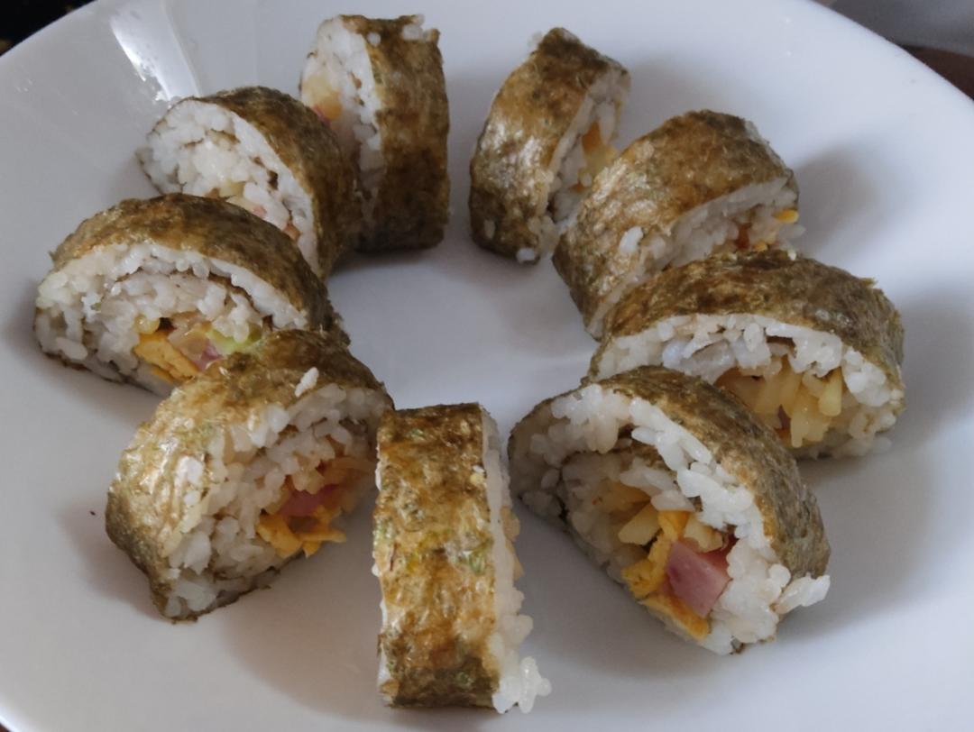 十分钟快手早午餐-紫菜包饭&寿司卷，简单易学哦！