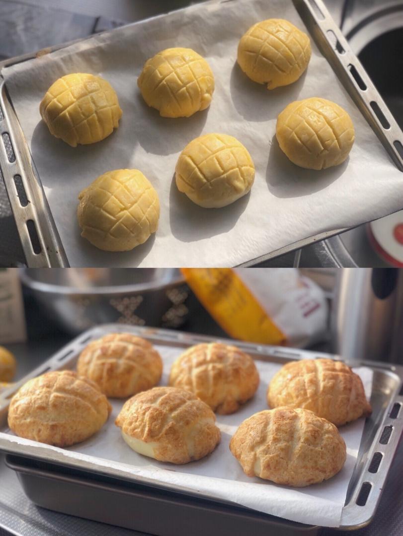 好吃到炸裂的港式菠萝包（附带制作酥皮的小视频）