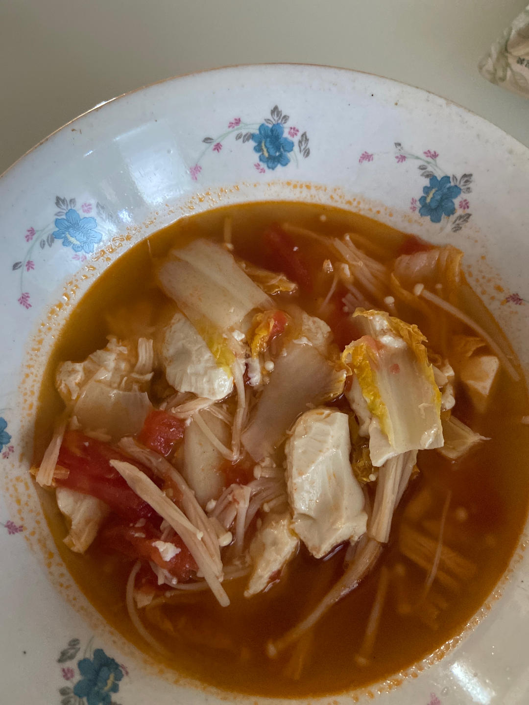 番茄白菜豆腐汤