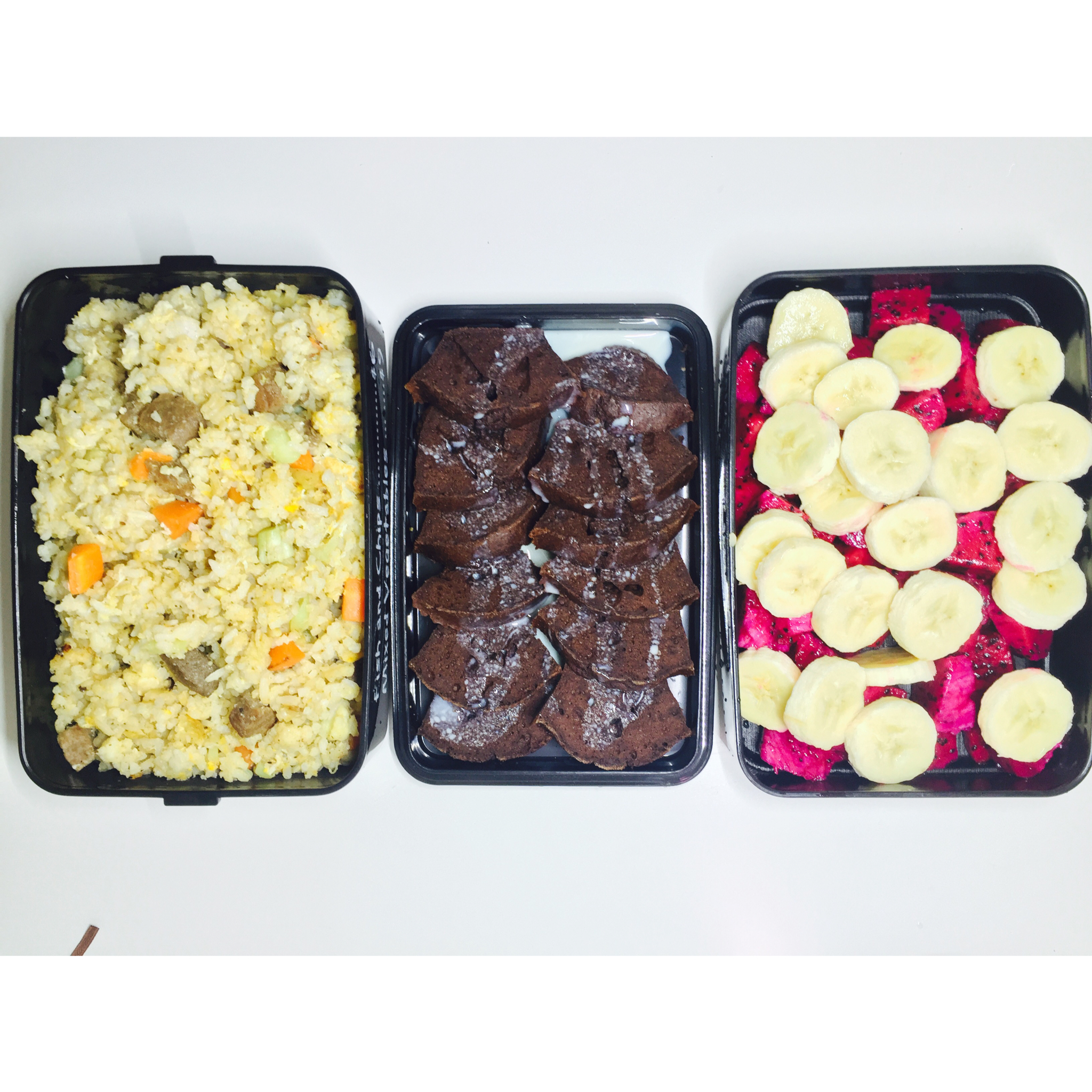 一个繁忙女生的减脂便当。