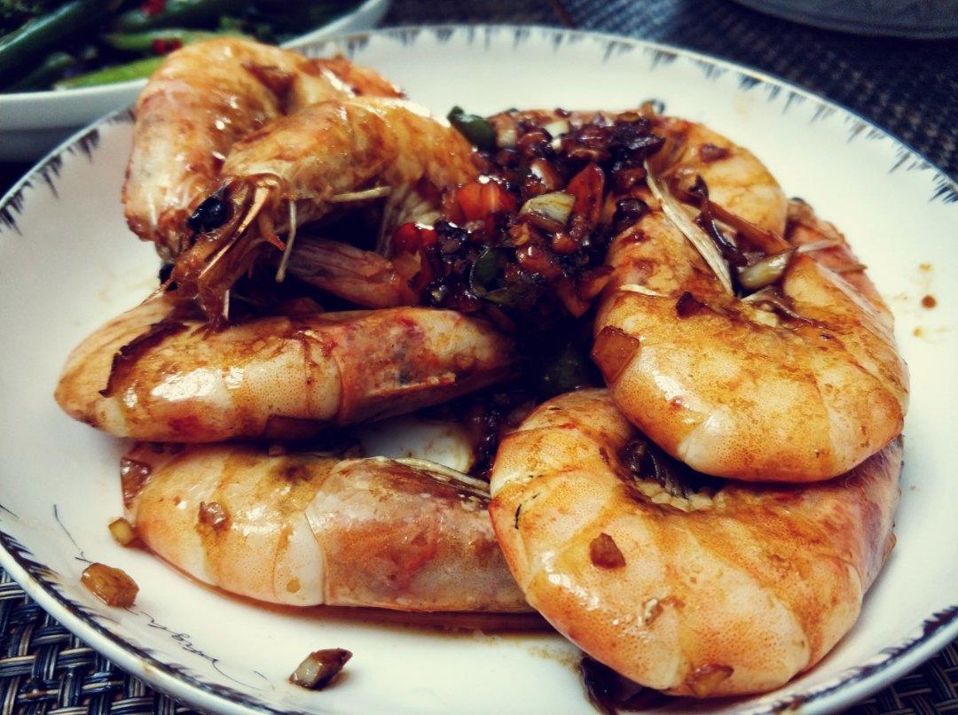 蒜香虾--拯救冷冻过不算新鲜的虾