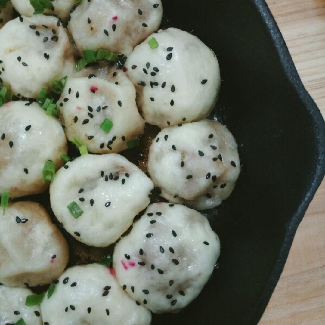 芝麻香葱虾仁生煎包