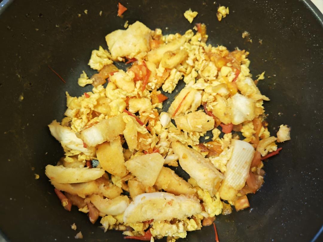 西红柿炒鸡蛋炒馒头的做法