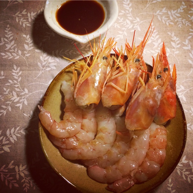 北极甜虾刺身