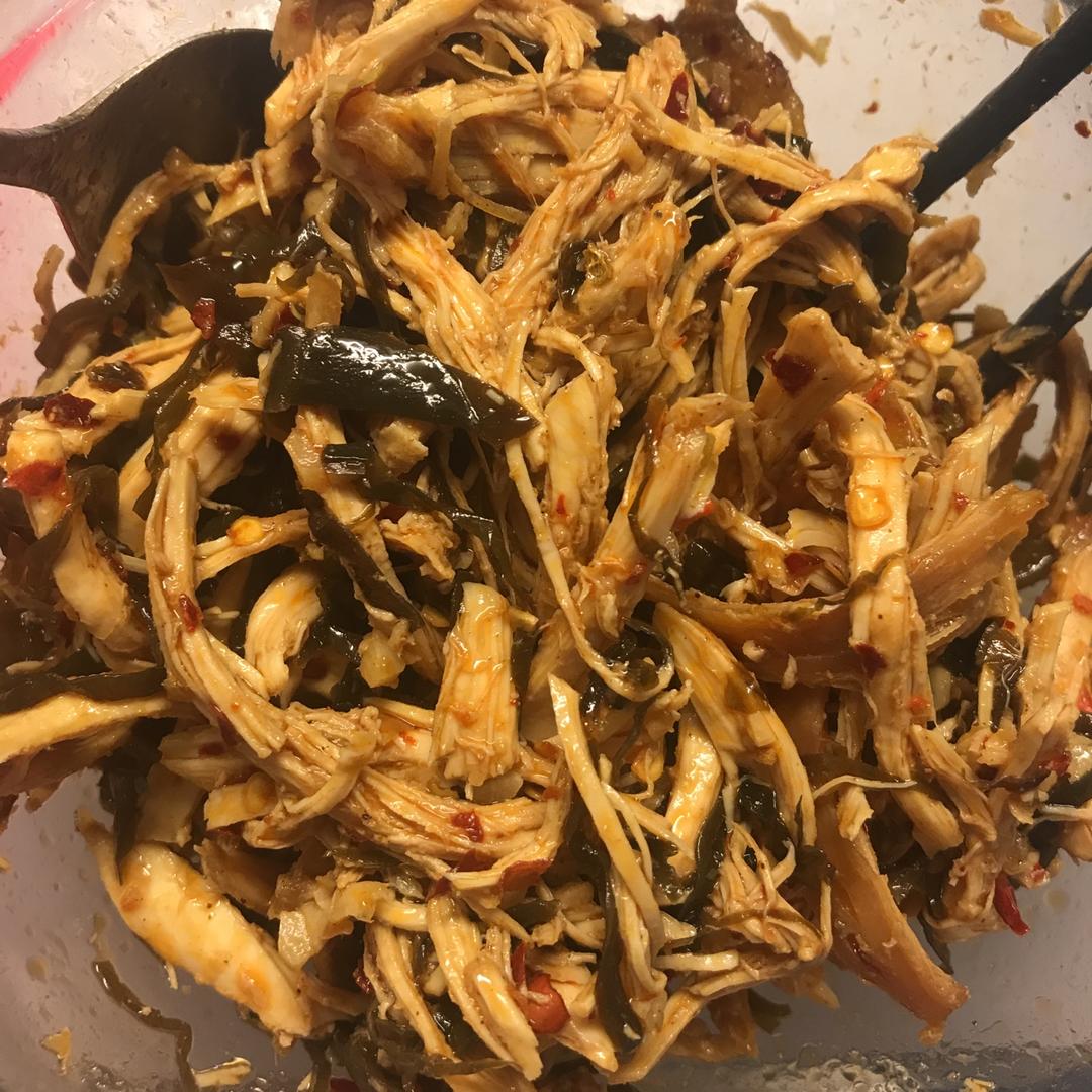 减脂健身｜凉拌手撕鸡丝（香辣&麻油版）