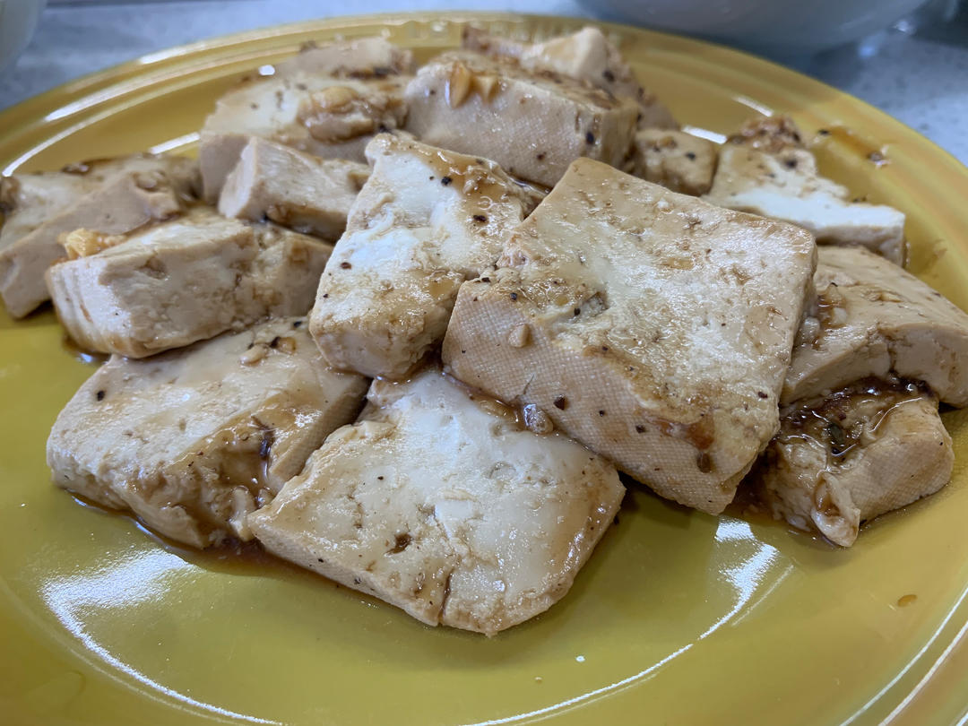 5分钟快手菜|外酥里嫩的孜然香煎豆腐