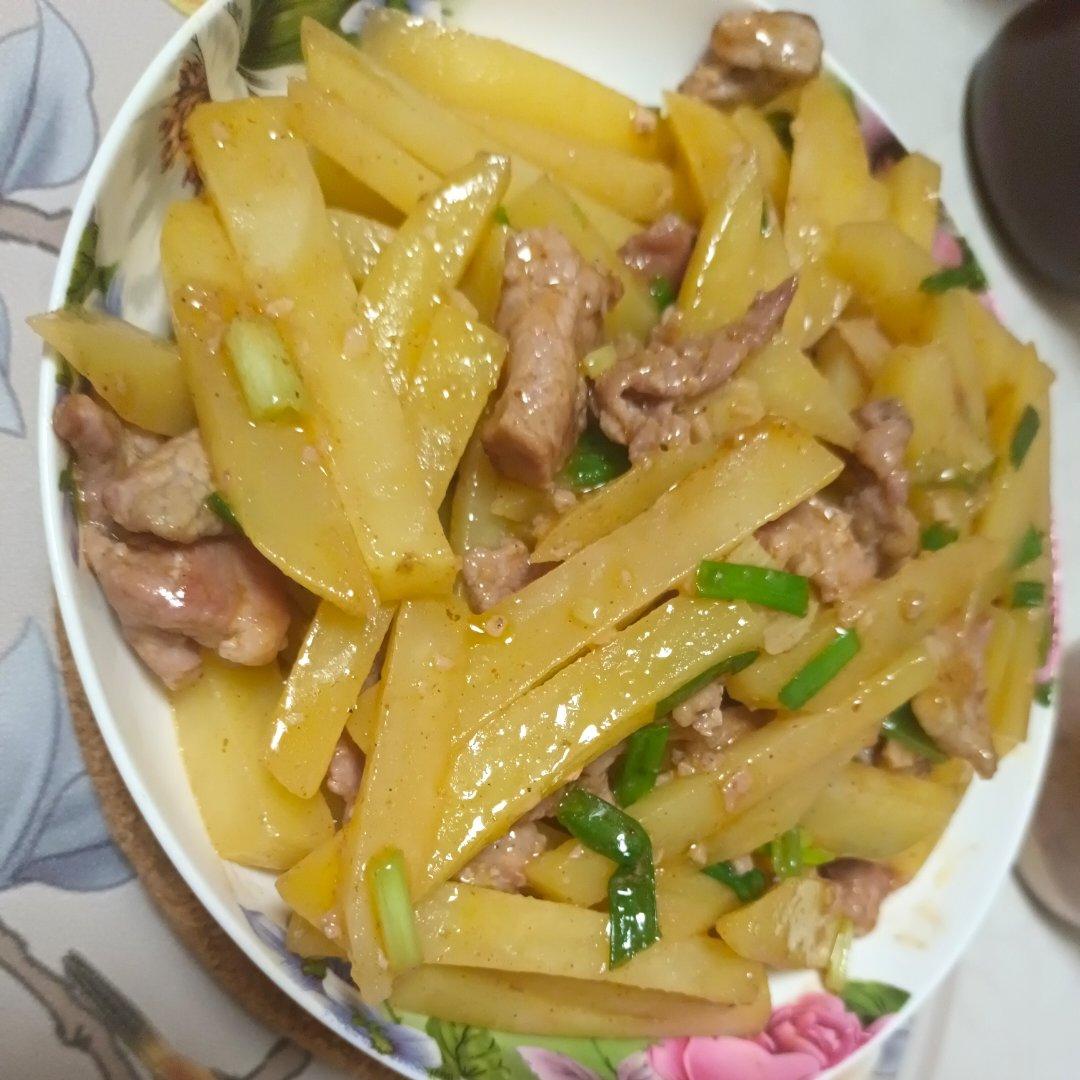 土豆丝炒牛肉