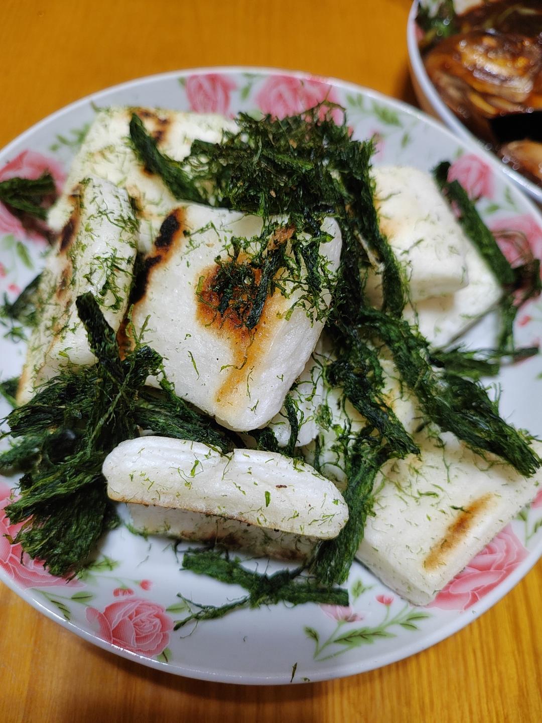 🔥苔菜，苔条裹年糕，老底子宁波美食