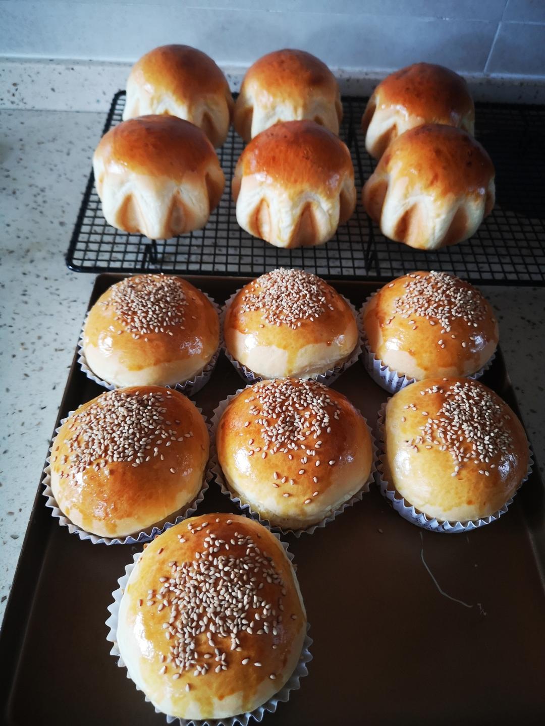 松软烫种汉堡胚