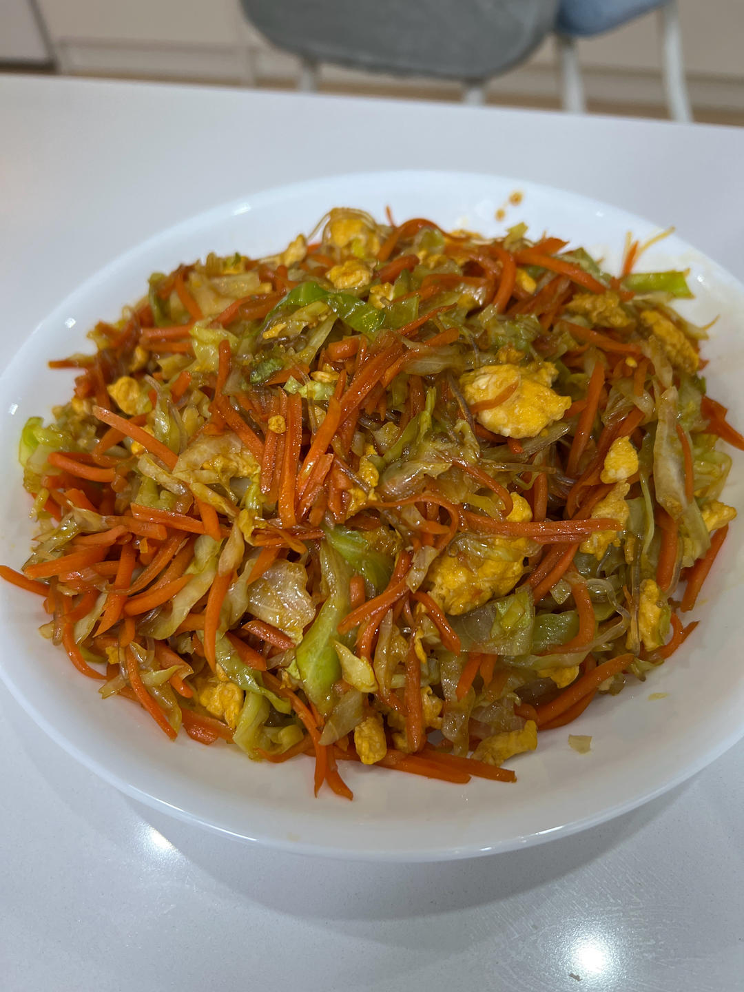最近爱吃粉丝粉条～包菜炒粉丝
