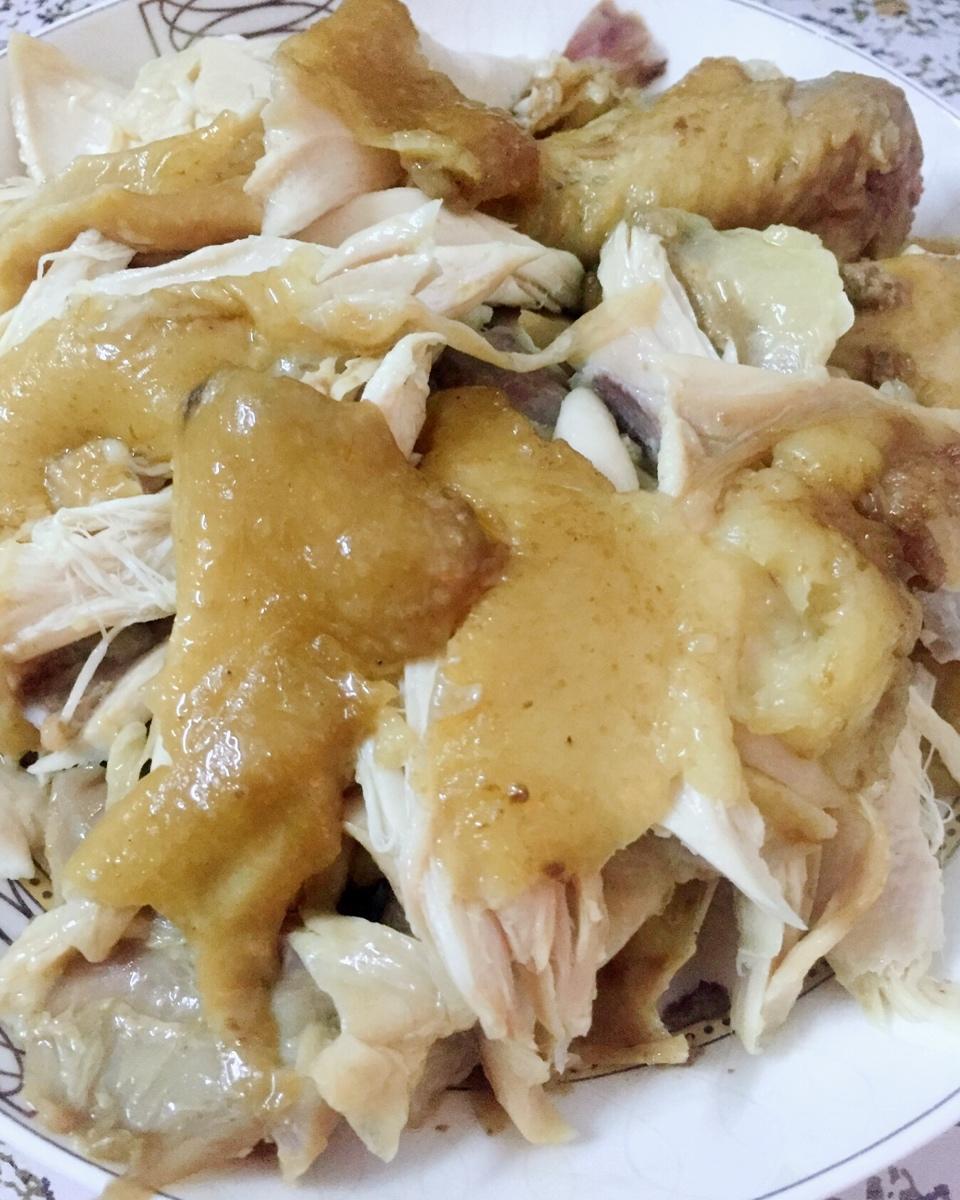 电饭煲盐焗手撕鸡