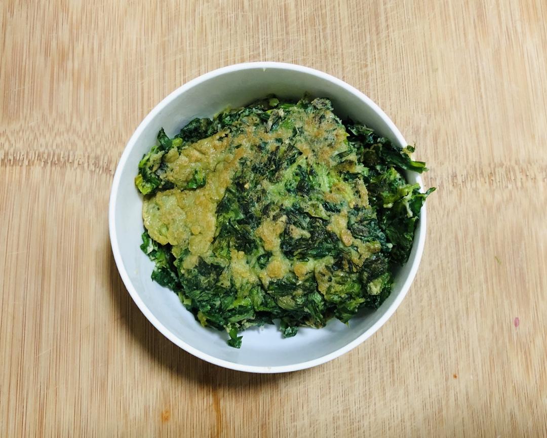 芹菜叶鸡蛋饼