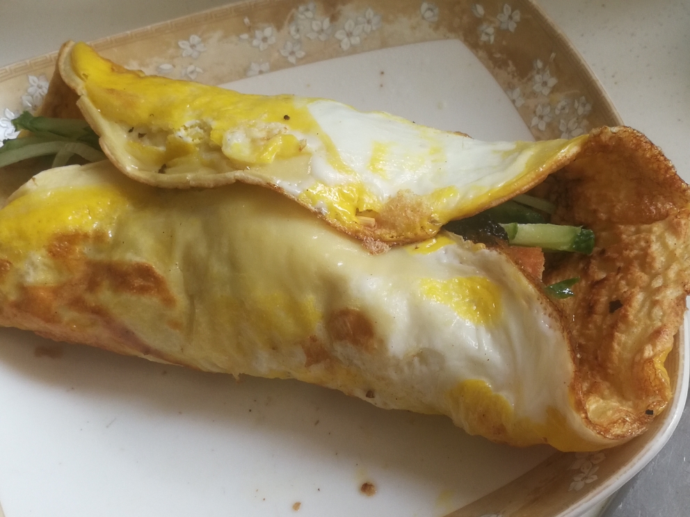 营养早餐—鸡蛋杂菜包饼的做法
