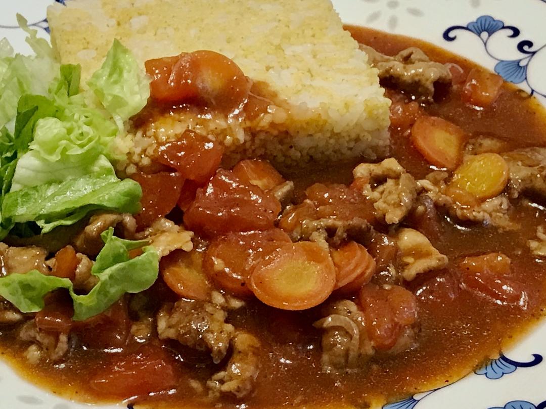 黑椒番茄猪肉饭的做法