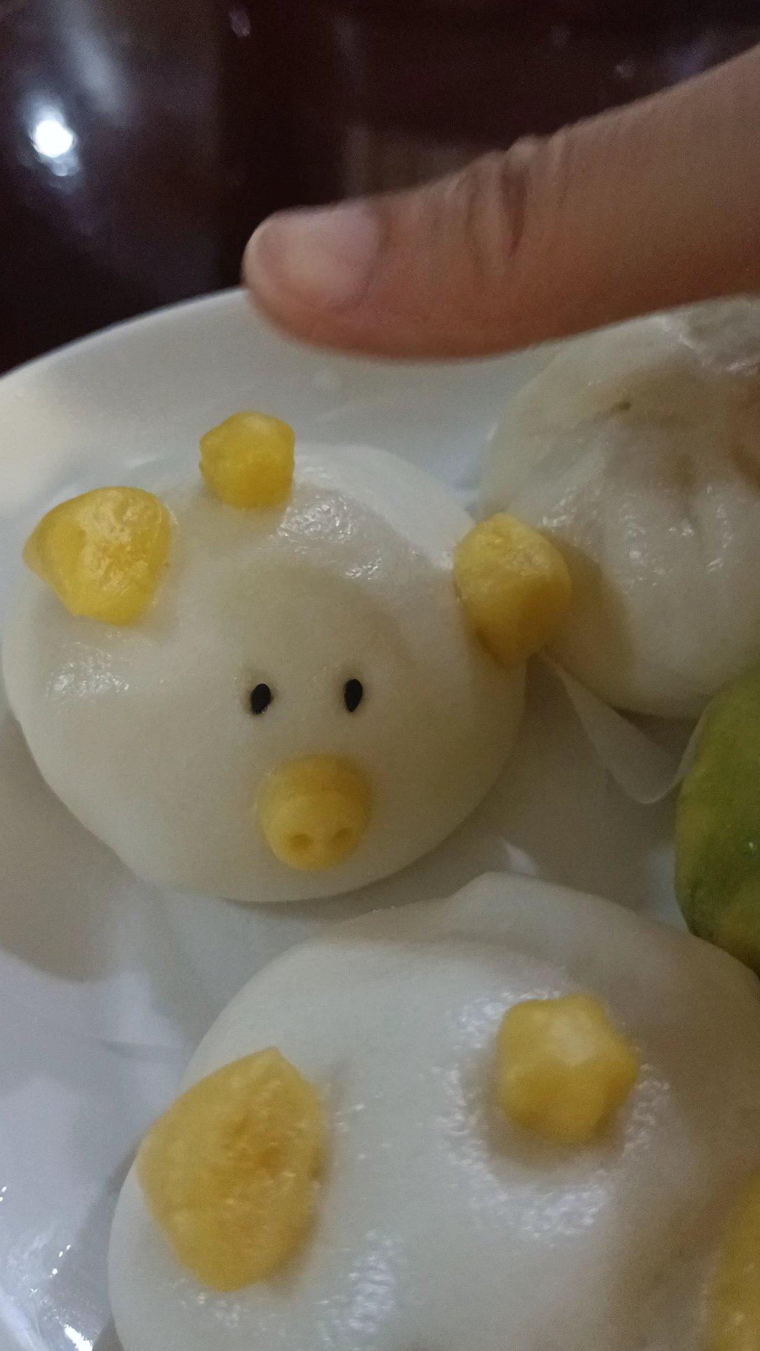 小猪豆沙包