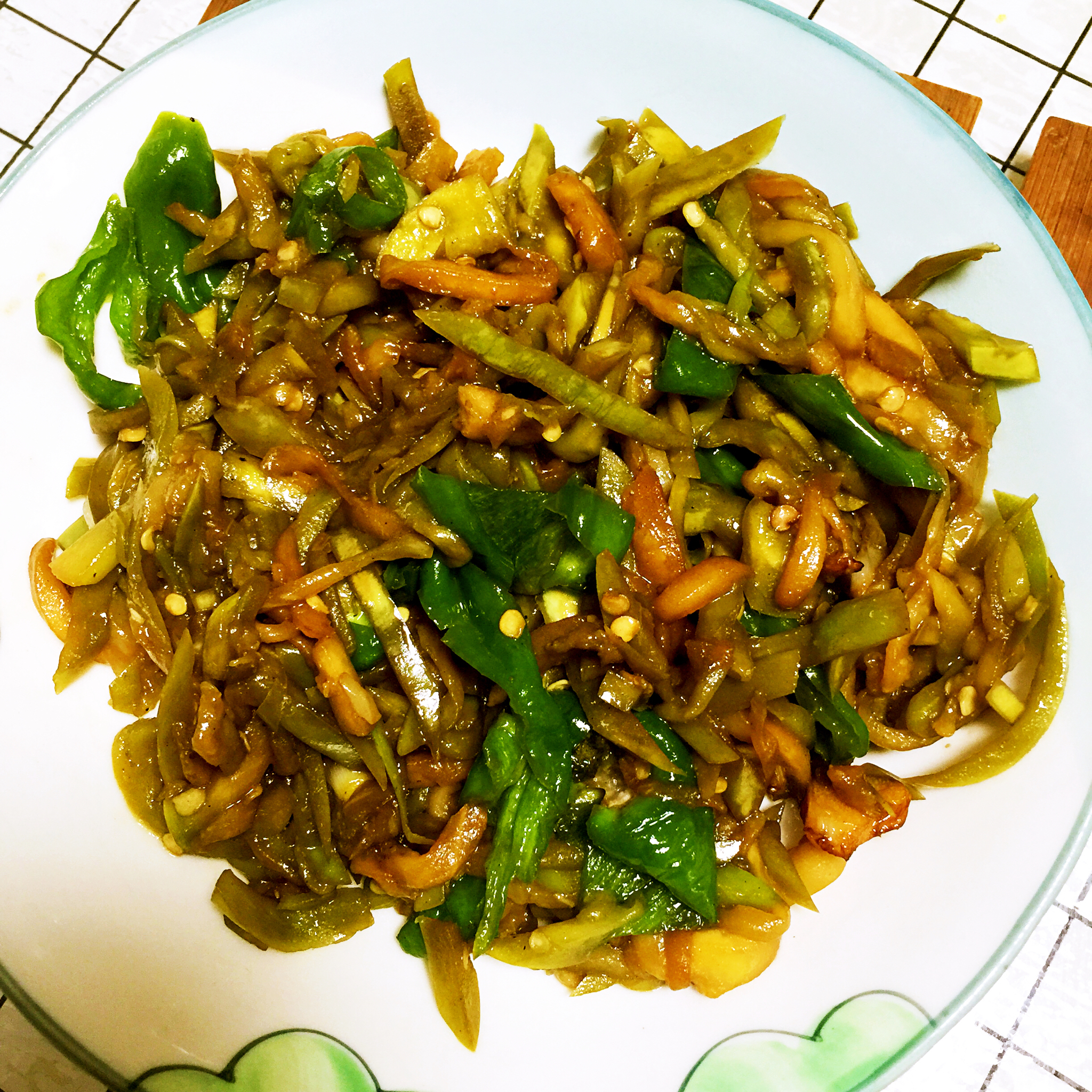 蒜香炒茄丝（省油版）