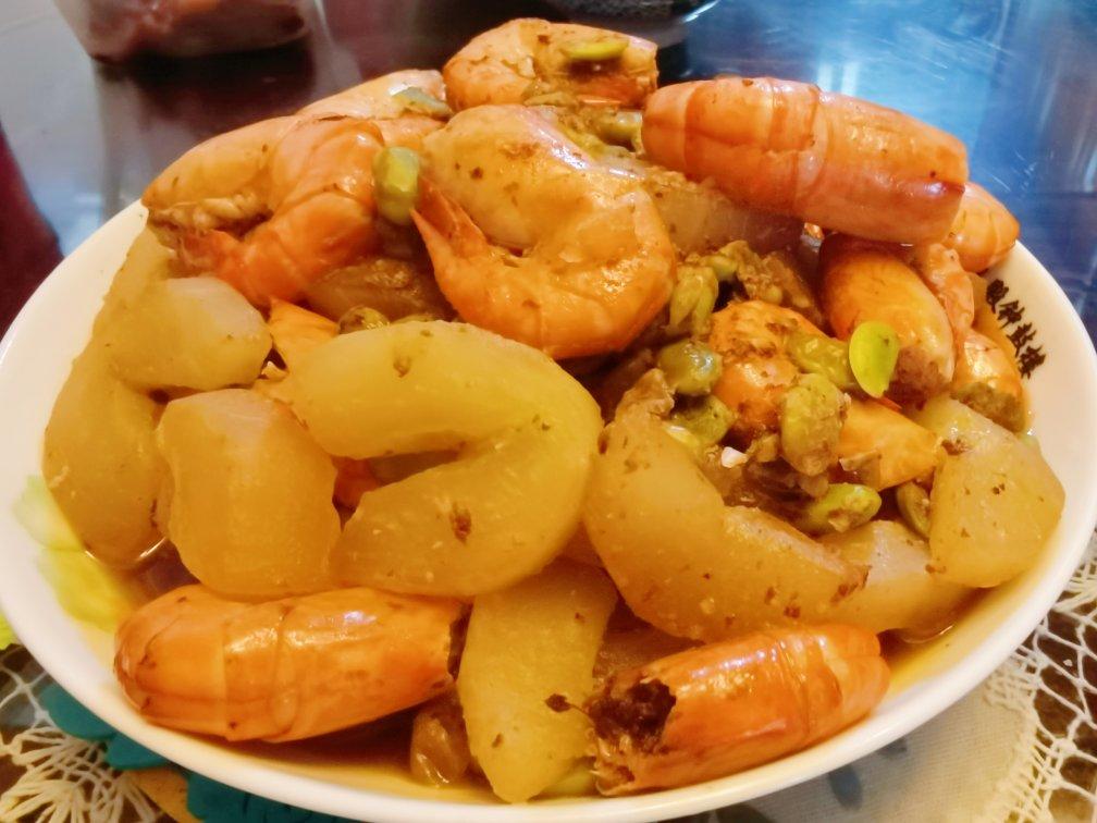 老黄瓜炒河虾