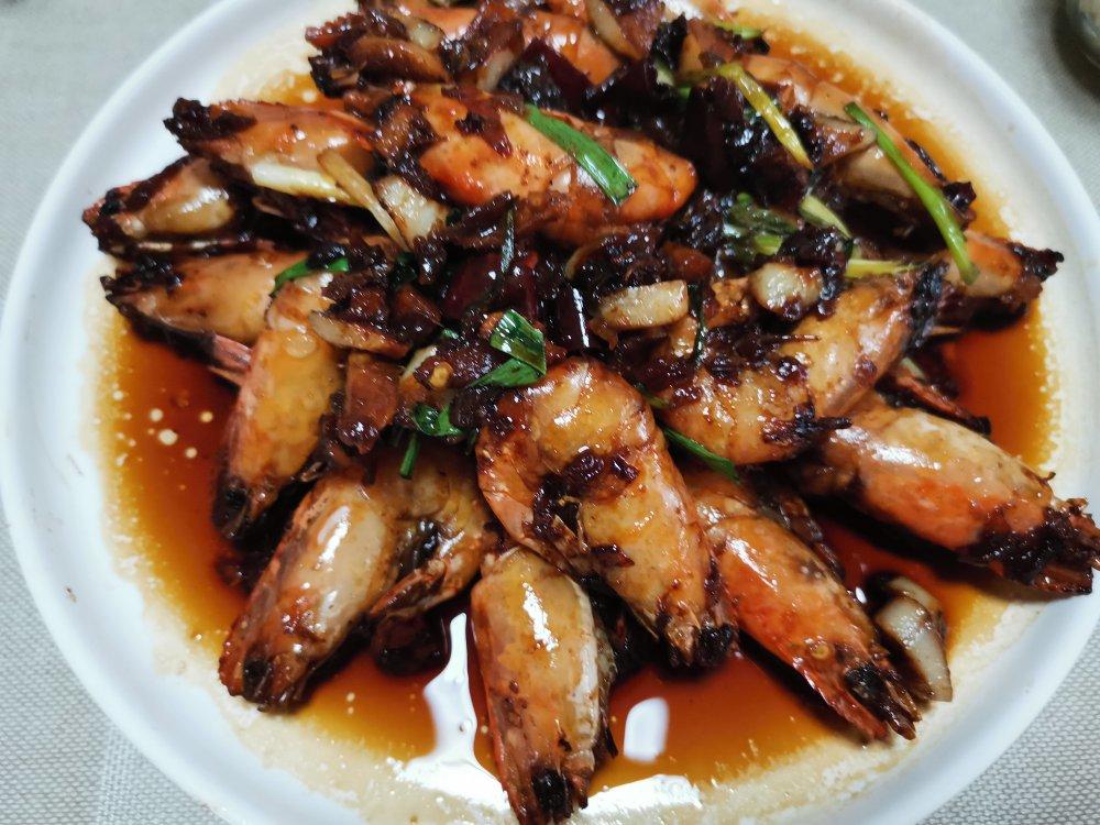 油爆豉油沼虾