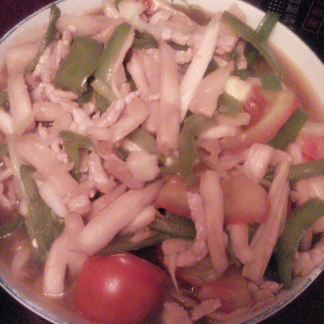 手撕杏鲍菇炒肉丝