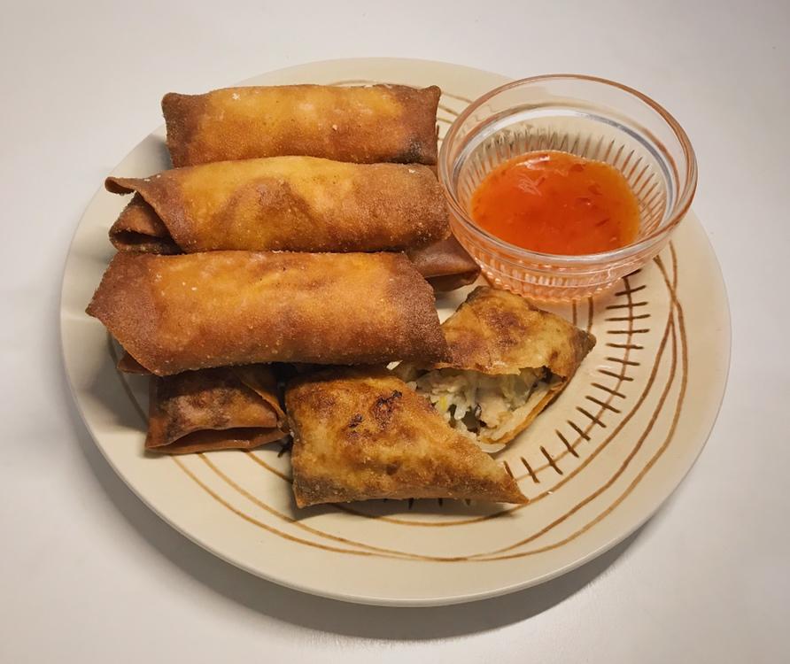黄芽菜肉丝春卷
