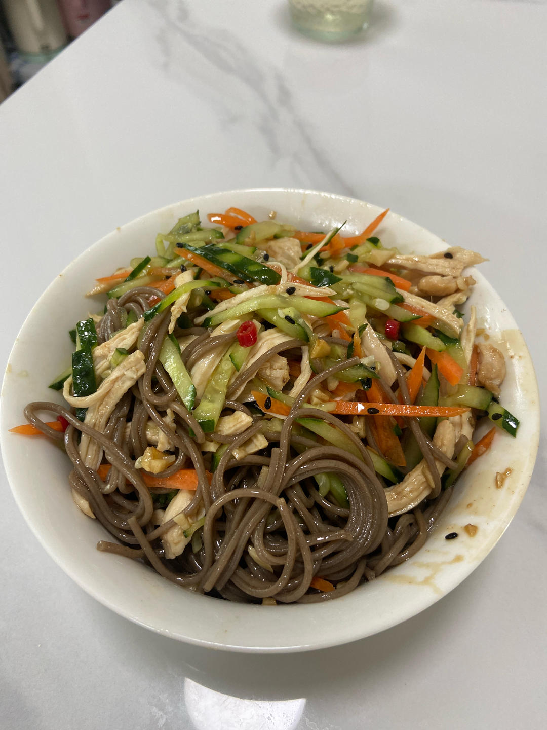 ㊙️好吃到舔碗的凉拌鸡丝荞麦面，夏天吃好爽