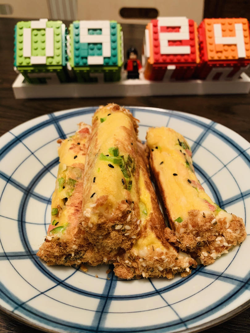 平底锅就能做❗️快手早餐❗️肉松吐司卷