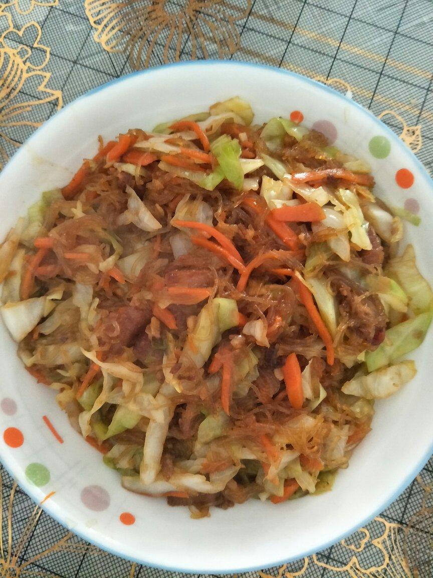 包菜炒粉丝