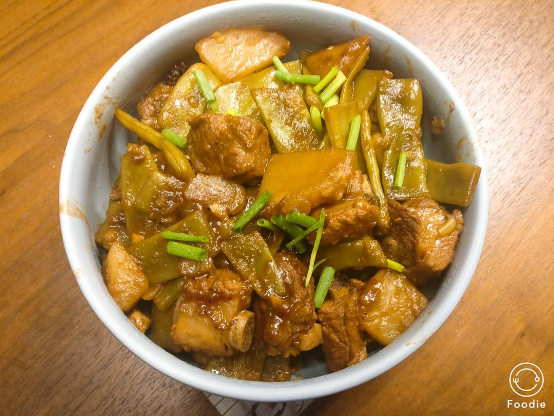 土豆豆角炖排骨
