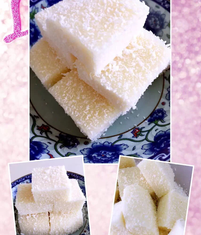 椰丝牛奶小方糕