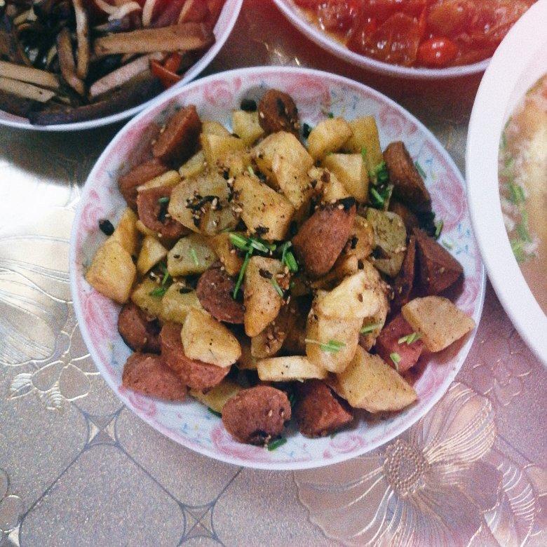 孜然土豆火腿肠 香辣过瘾还便宜！