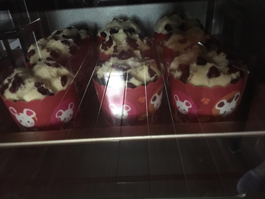 蔓越莓纸杯戚风小蛋糕