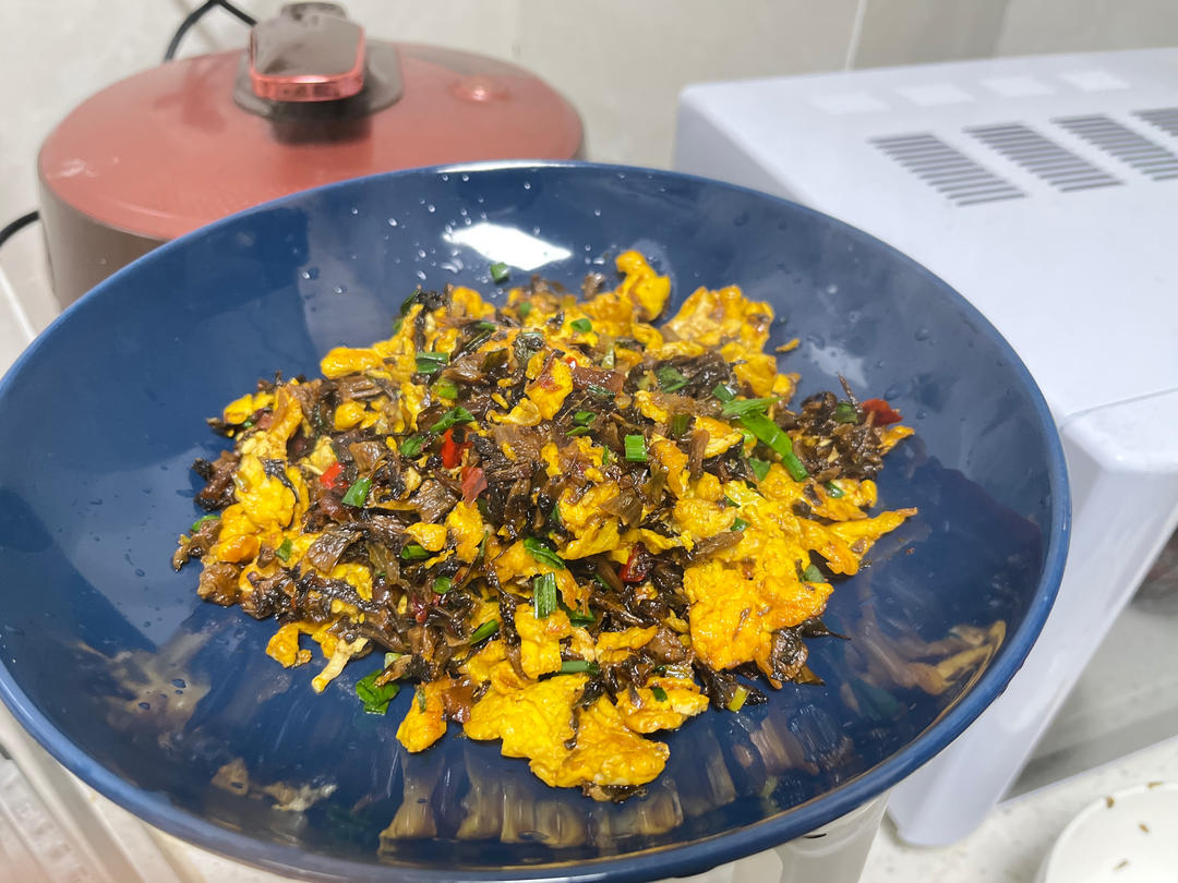 鸡蛋炒外婆菜(下饭菜)
