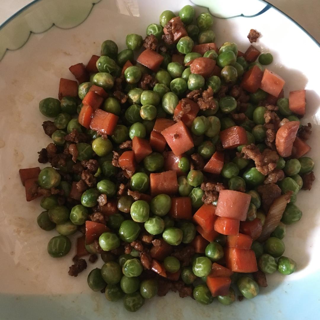 豌豆炒肉末