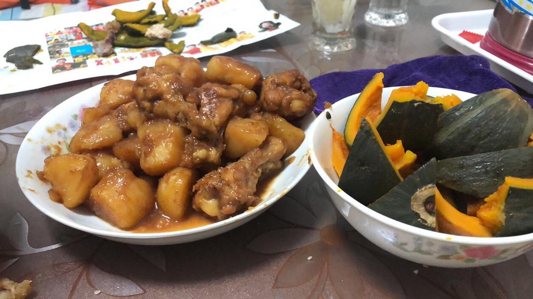 土豆焖鸡腿