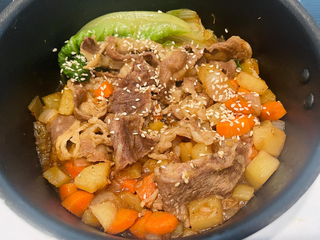 好吃到舔碗底的土豆肥牛拌饭