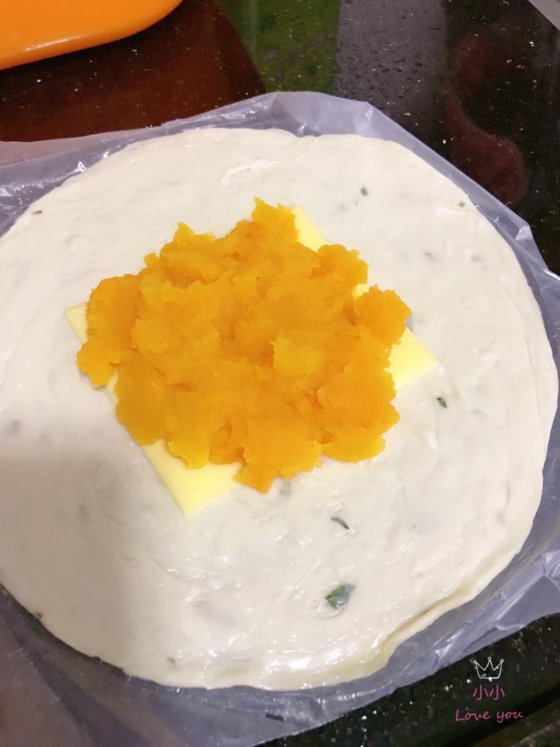 超级酥脆的手抓饼版红薯芝士饼