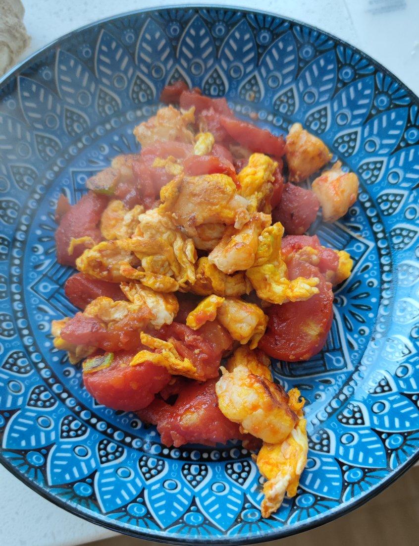 茄汁虾仁蛋｜番茄炒蛋