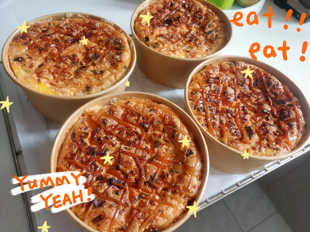 香葱肉松戚风蛋糕6寸