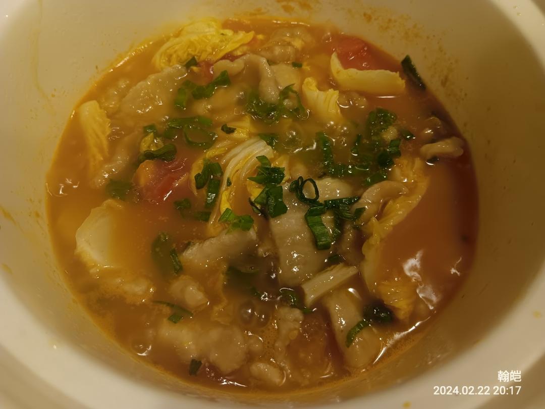 番茄滑肉煲｜酸爽开胃！肉片超级嫩滑