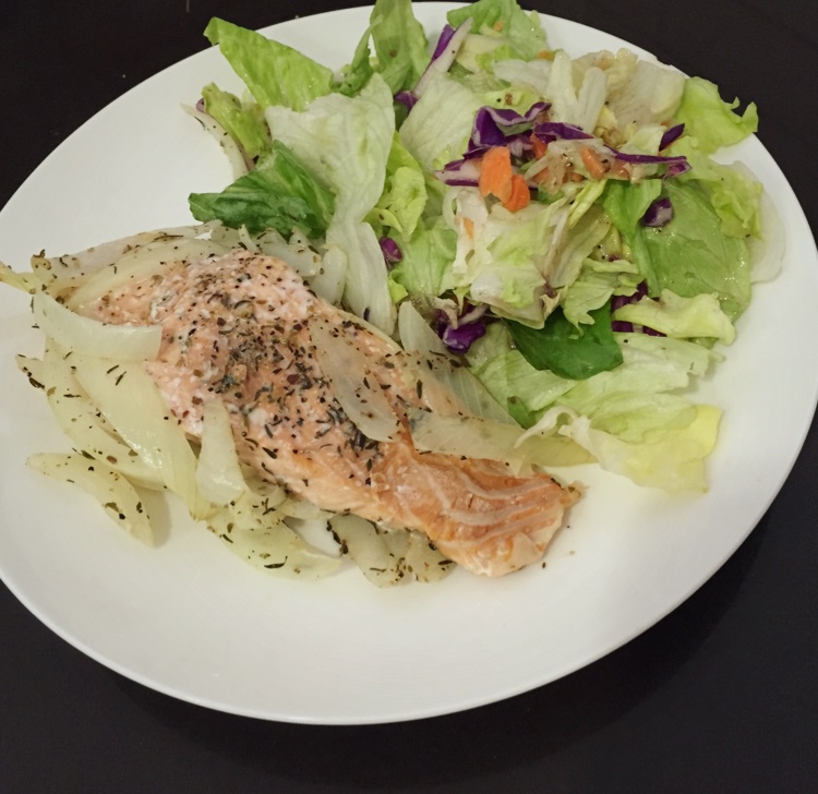 锡纸烤三文鱼  （Salmon Baked in Foil）