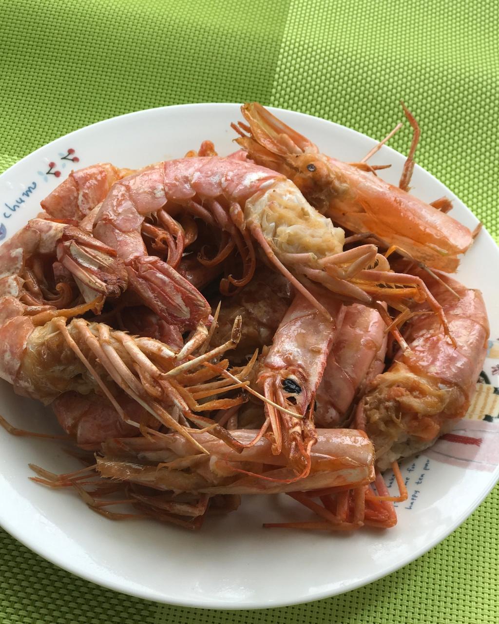 盐煎阿根廷红虾——最朴素的做法