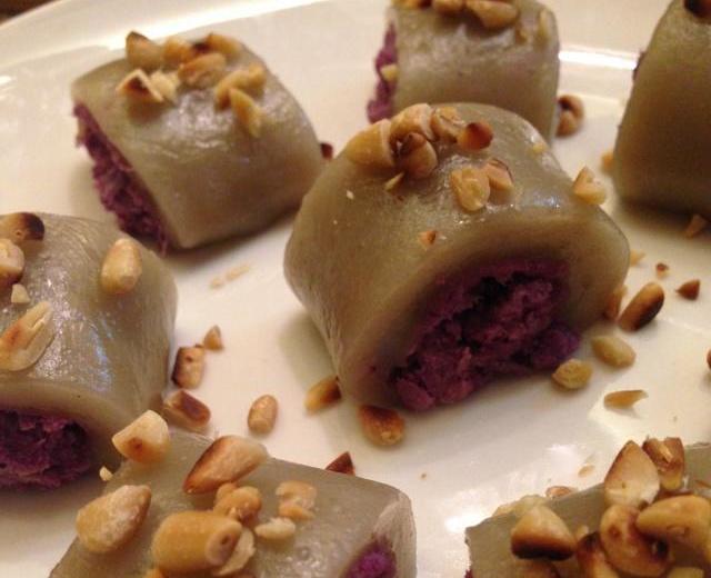 松子紫薯小凉糕的做法