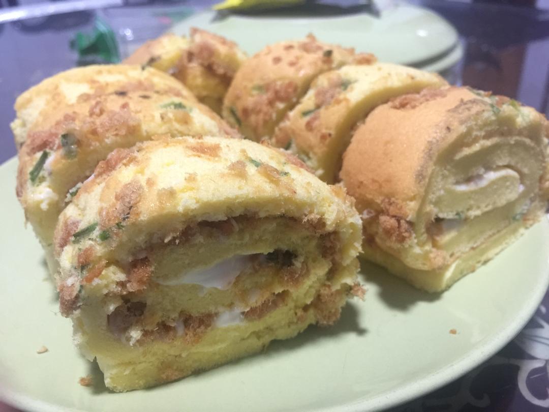 香葱肉松肥蛋糕卷～