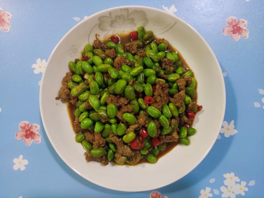 毛豆炒肉（超简单）