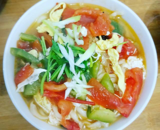 超简单好吃的西红柿鸡蛋汤面的做法