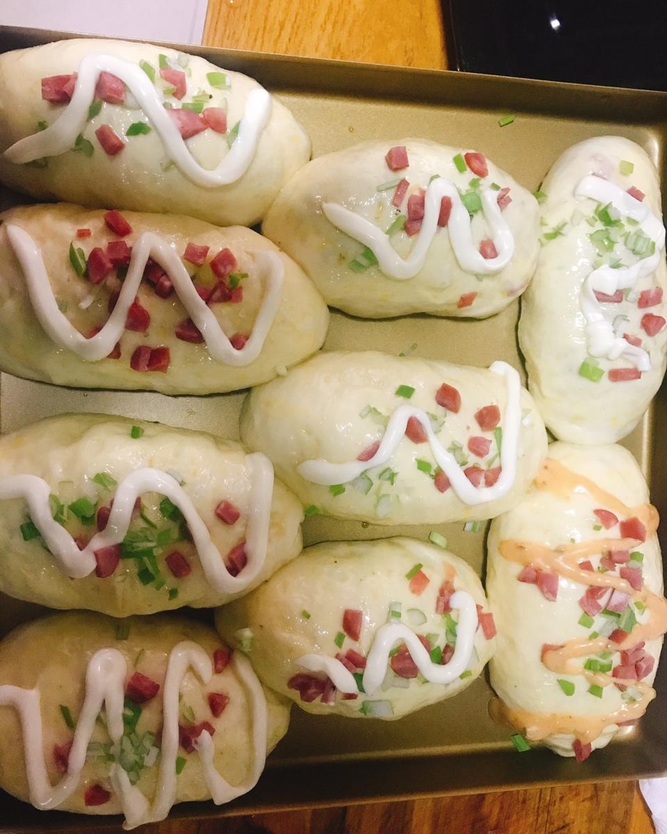 香葱火腿肉松面包